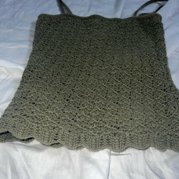 Abercrombie & Fitch Green Knit Tank Top - Picture 2 of 7